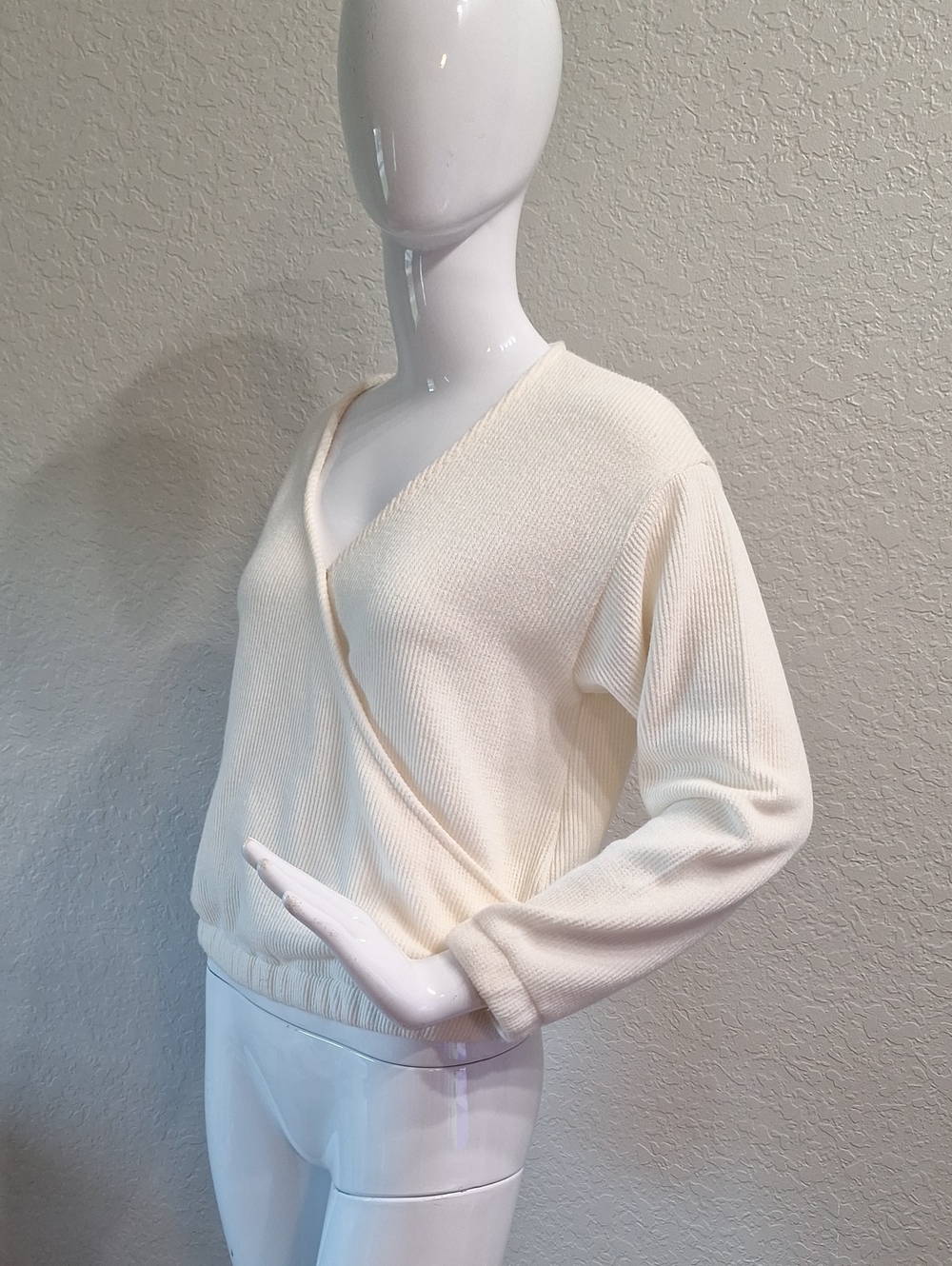 Madewell Cream Ribbed Top - Picture 9 of 12